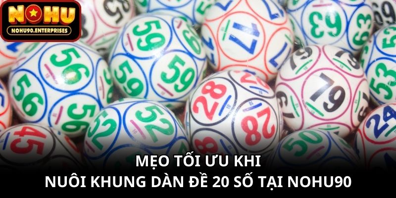 Mẹo tối ưu khi nuôi khung dàn đề 20 số tại Nohu90