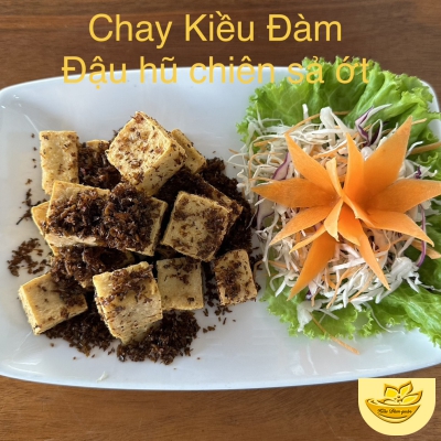 CHAY KIỀU ĐÀM DẬU HŨ CHIÊN SẢ ỚT