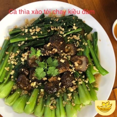 CẢI THÌ XÀO TỎI CHAY KIỀU ĐÀM